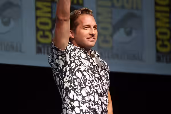 Ryan Hansen speaking at the 2013 San Diego Comic Con International, for "Veronica Mars", at the San Diego Convention Center in San Diego, California. Please att
