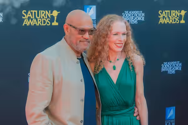 Laurence Fishburne &amp; Bronwyn Anne Moylan at the 53rd Saturn Awards (2026)