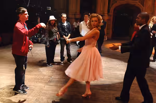 Debbie Allen watches as choreographer Paul Becker instructs some dancers. (2009)