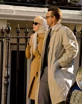 Michelle Williams and Dougray Scott as Marilyn Monroe and Arthur Miller respectively. Taken by David McKears on the film set of My Week with Marilyn, which was (2010)