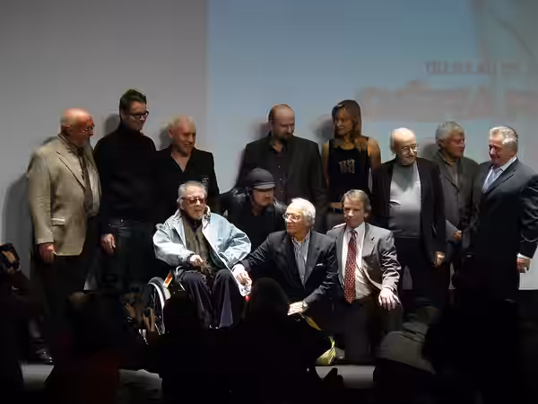 From left to right, 2nd line : Stuart Gordon, Nicolas Winding Refn, Jake West, Neil Marshall, Kristanna Loken, Juraj Herz, Lionel Chouchan (founder of the festi (2008)