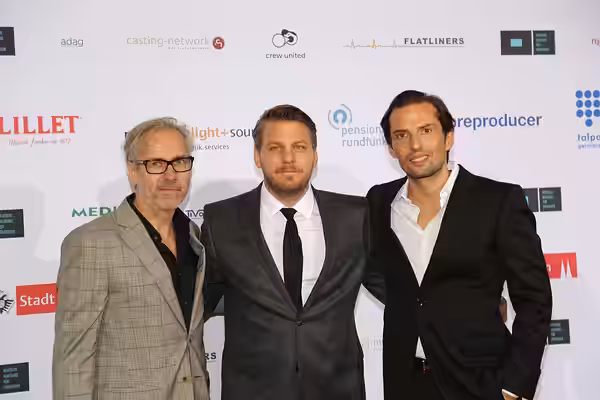 Stefan Will, Marvin Kren, Quirin Berg bei der Verleihung der Auszeichnungen der Deutschen Akademie für Fernsehen (DAFF) 2017.