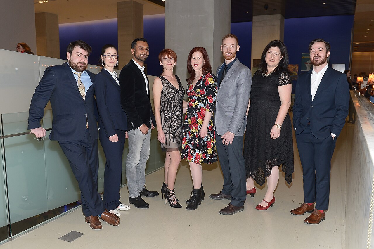 The 2016/17 Bell Media Prime Time TV Program residents with their Executive Producer in Residence, Karen Walton (fourth from left). Photo: Sam Santos / George P (2017)