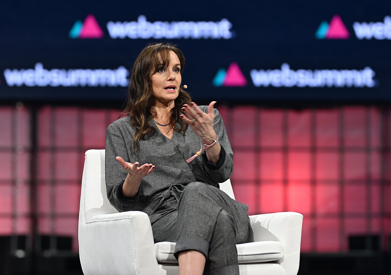 15 November 2023; Sarah Wayne Callies, Actor &amp; Ambassador, International Rescue Committee; on Centre Stage during day two of Web Summit 2023 at the Altice A