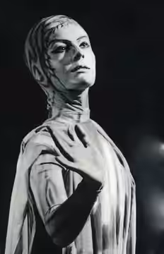 Delphine Seyrig as Ariel in The Tempest, by Shakespeare, Comédie de Saint-Étienne (1955). (2016)