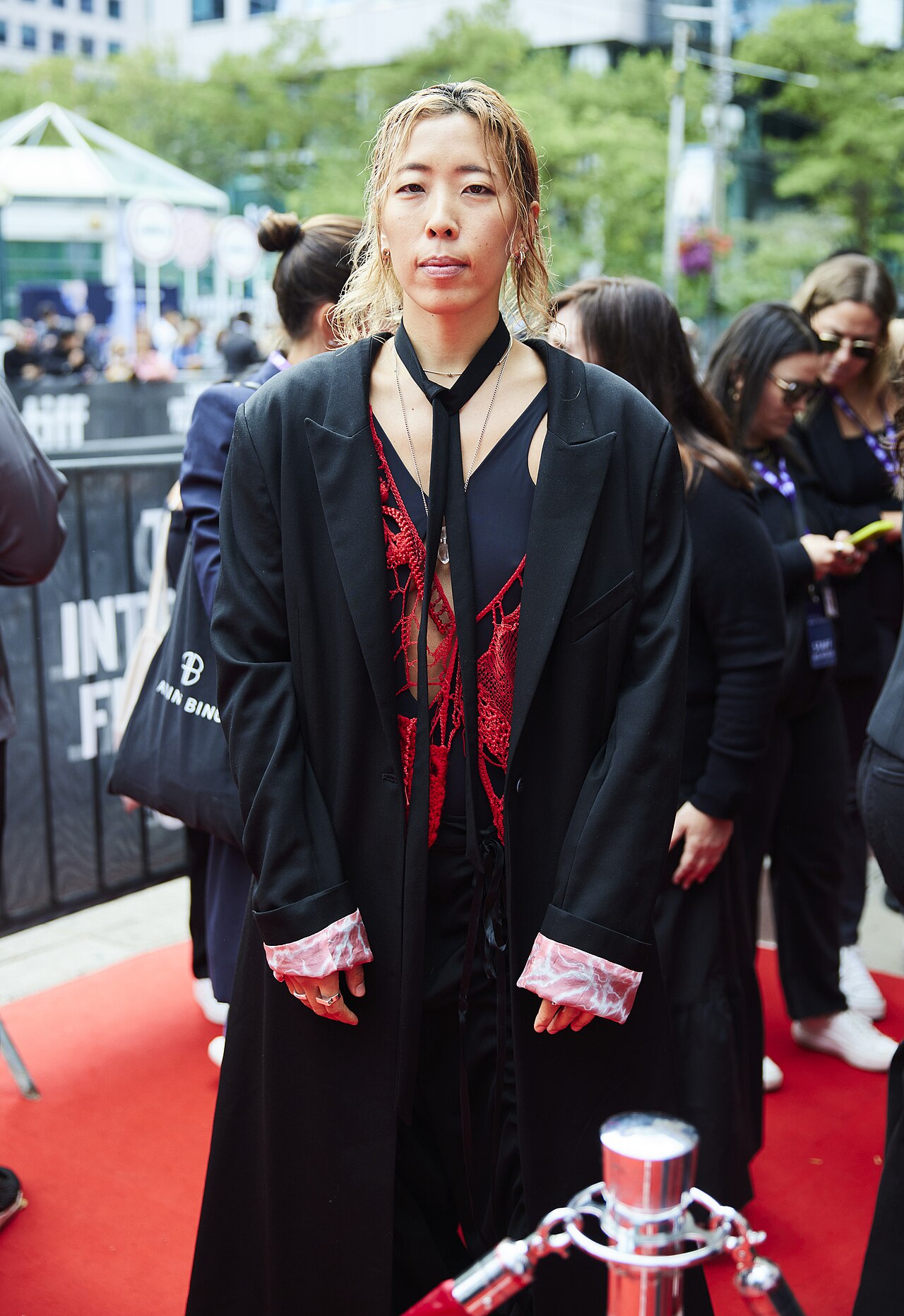 Rina Yang at the 2024 Toronto International Film Festival (TIFF) for the movie The Fire Inside.