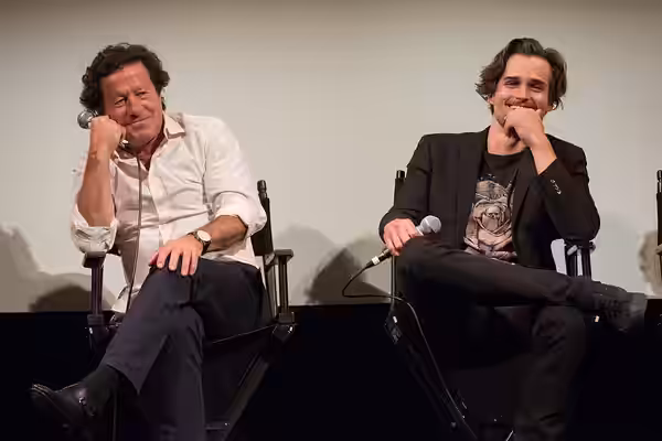 Joaquim De Almeida (left) and Jon-Michael Ecker at the ATX Television Festival presentation of the TV show "Queen of the South" (2016)