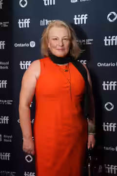 Elizabeth Saunders, actor, at the 2024 Toronto International Film Festival (TIFF) for the movie 40 Acres.