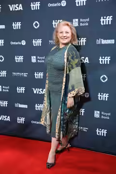 Elizabeth Saunders, actor, at the 2024 Toronto International Film Festival (TIFF) for the movie The Shrouds.