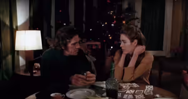 James Patterson and Mary Woronov in a still from Silent Night, Bloody Night (1972)