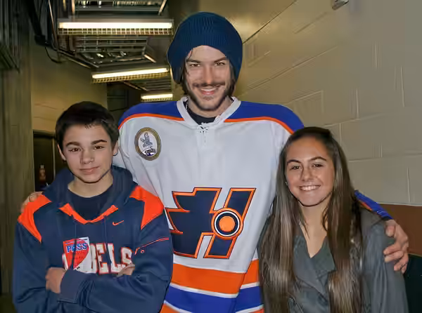 Marc-André Grondin on Winnipeg set with GOON author's children, Rocco and Cici Frattasio (2010)