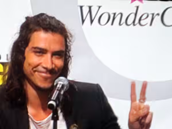 Actor Oscar Jaenada at The Losers film panel at WonderCon 2010.
