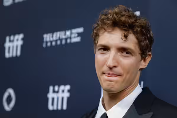 Aliocha Schneider, actor, at the 2024 Toronto International Film Festival (TIFF) for the movie Bonjour Tristesse.