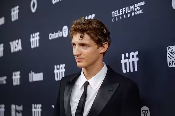 Aliocha Schneider, actor, at the 2024 Toronto International Film Festival (TIFF) for the movie Bonjour Tristesse.