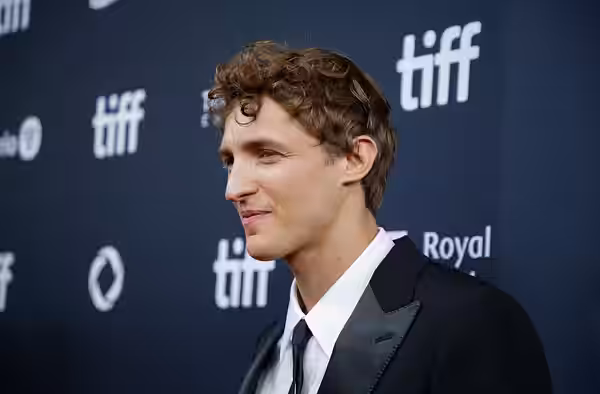 Aliocha Schneider, actor, at the 2024 Toronto International Film Festival (TIFF) for the movie Bonjour Tristesse.