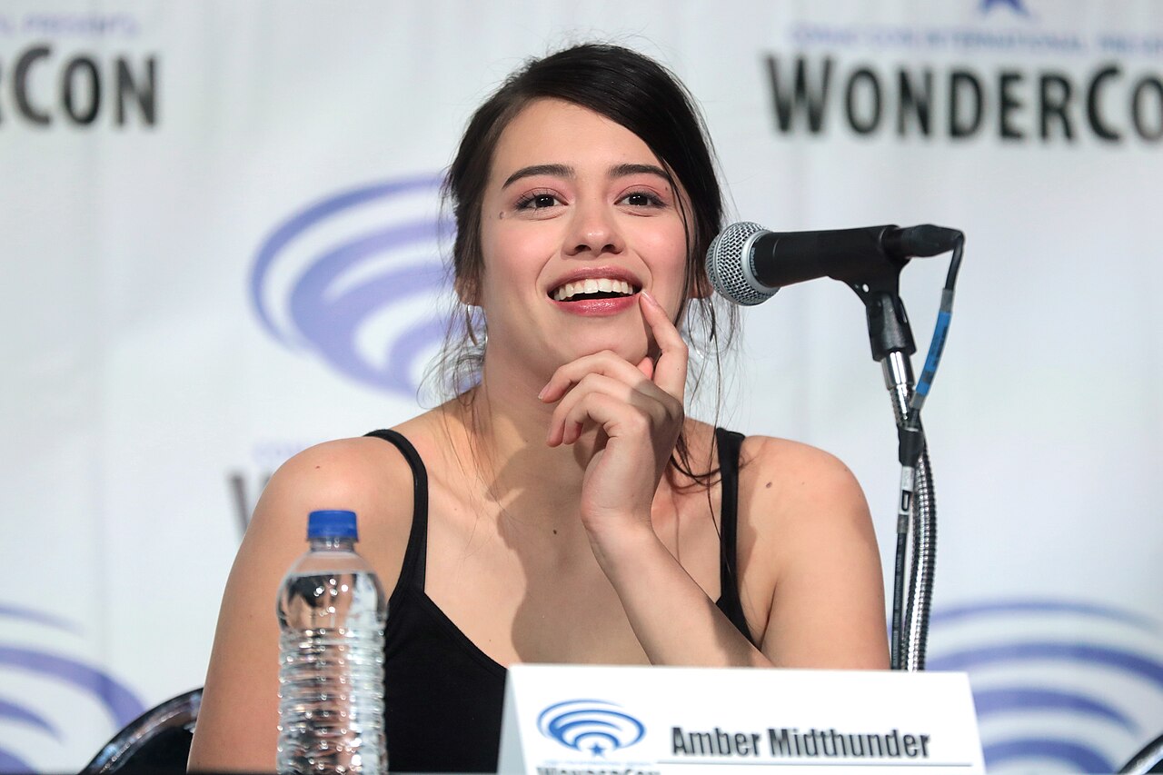 Amber Midthunder speaking at the 2019 WonderCon, for "Legion", at the Anaheim Convention Center in Anaheim, California. Please attribute to Gage Skidmore if use
