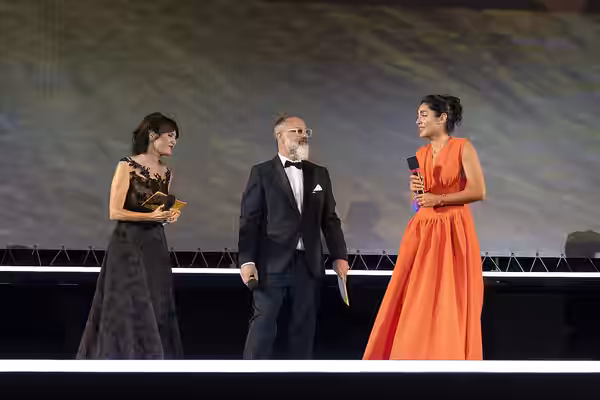 Actress Golshifteh Farahani receives the Excellence Award Davide Campari at the 78th Locarno Film Festival (2025)