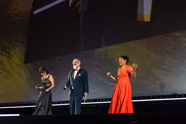 Actress Golshifteh Farahani receives the Excellence Award Davide Campari at the 78th Locarno Film Festival (2000)