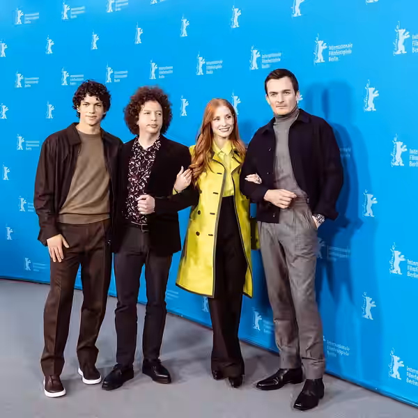Cast and director of the movie Dreams (2025) at the 75th Berlin International Film Festival