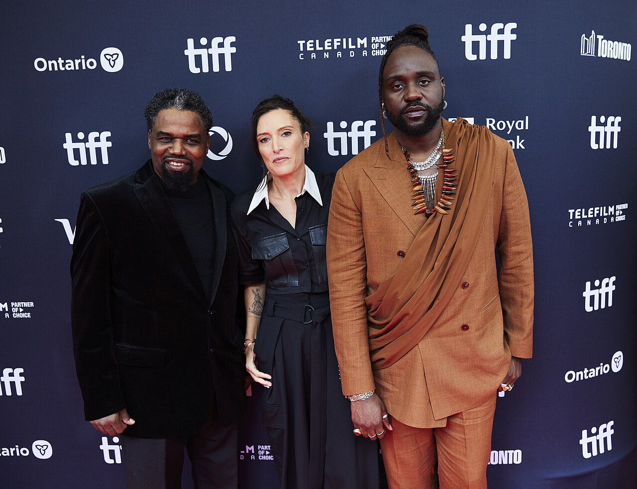 Jason Crutchfield, Rachel Morrison, and Brian Tyree Henry attend the premiere of "The Fire Inside" during the 2024 Toronto International Film Festival
