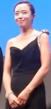 Présentation du film The Shameless à Un certain regard à Cannes en 2015 : de gauche à droite le réalisateur Oh Seung-uk, l'actrice Jeon Do-yeon et l'acteur Kim 