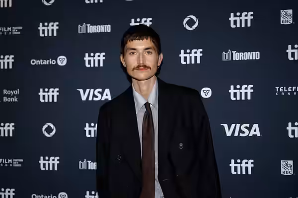Gustav Lindh at the 2024 Toronto International Film Festival (TIFF) for the mini-series Trolösa (Faithless).