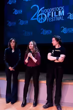 Cast and Director of "Dear Shop Girl" during a Q &amp; A at the 2025 Woodstock Film Festival