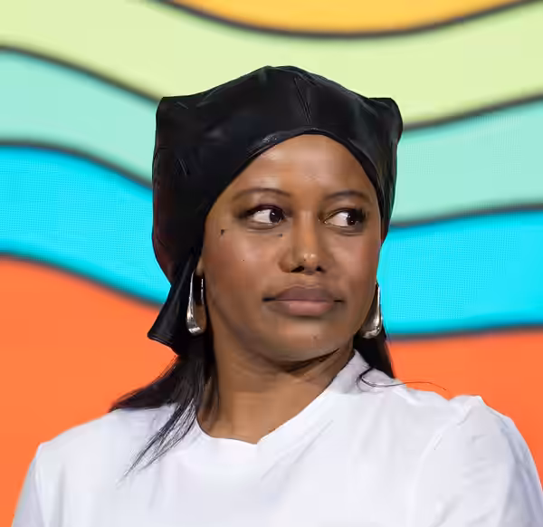 Taylour Paige, actress, at SXSW 2026 in Austin, Texas on a panel and special podcast episode of Keke Palmer's podcast called "Baby, This is Keke Palmer Live" fo