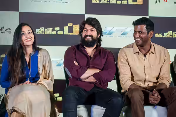 Yash, Vishal, Srinidhi Shetty at the ‘KGF’ Press Meet in Chennai (2018)