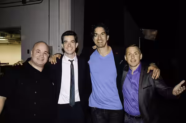 Image from Comics Come Home 2013 event with Robert Kelly, John Mulaney, Gary Gulman, Tom Cotter (l-r)