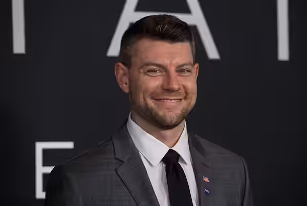American actor Patrick Fugit arrives on the red carpet for the premiere of the film "First Man" at the Smithsonian National Air and Space Museum Thursday, Oct. 