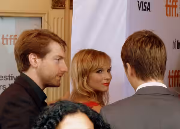 Fran Kranz talking to Spencer Treat Clark at the premiere of Much Ado About Nothing, Toronto Film Festival 2012 Think the woman in red is a spouse.