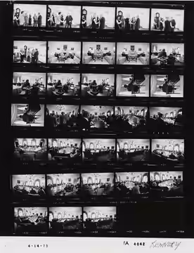 The photo contact sheet, identified as A4042 by the White House Photographic Office (WHPO), is housed at the Gerald R. Ford Presidential Library, a branch of th (1975)