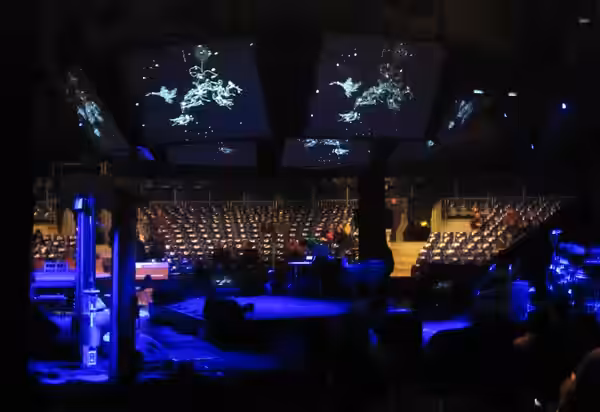 This is the stage for the Biophilia Tour (2013)