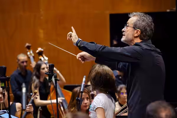 Roque Baños during the Movie Score Málaga 2025 celebration (Mosma) at Cervantes Theatre
