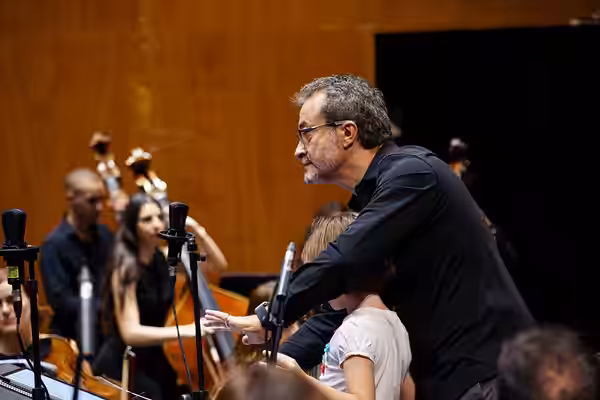 Roque Baños during the Movie Score Málaga 2025 celebration (Mosma) at Cervantes Theatre