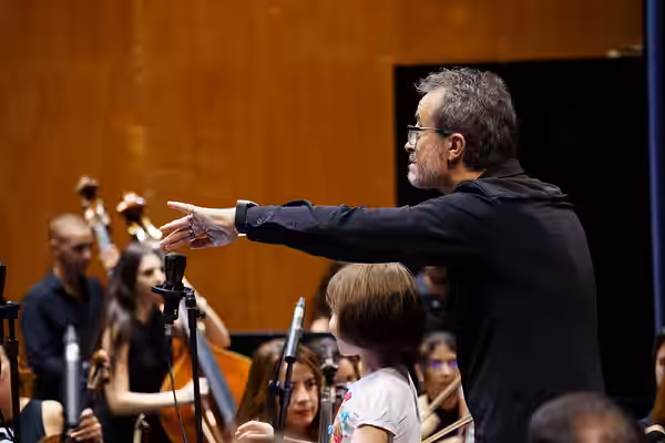 Roque Baños during the Movie Score Málaga 2025 celebration (Mosma) at Cervantes Theatre