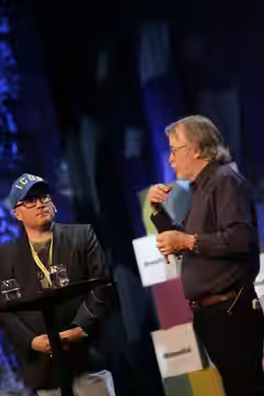 Medvirkende: Peter Lord (Aardman Animations) Moderator: Per Sundnes (TV 3) (2014)