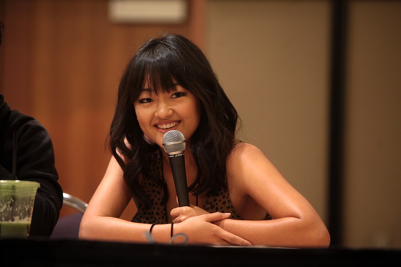 Amy Okuda speaking at the 2014 Comic Media Expo, for "The Guild", at the Mesa Convention Center in Mesa, Arizona. Please attribute to Gage Skidmore if used else