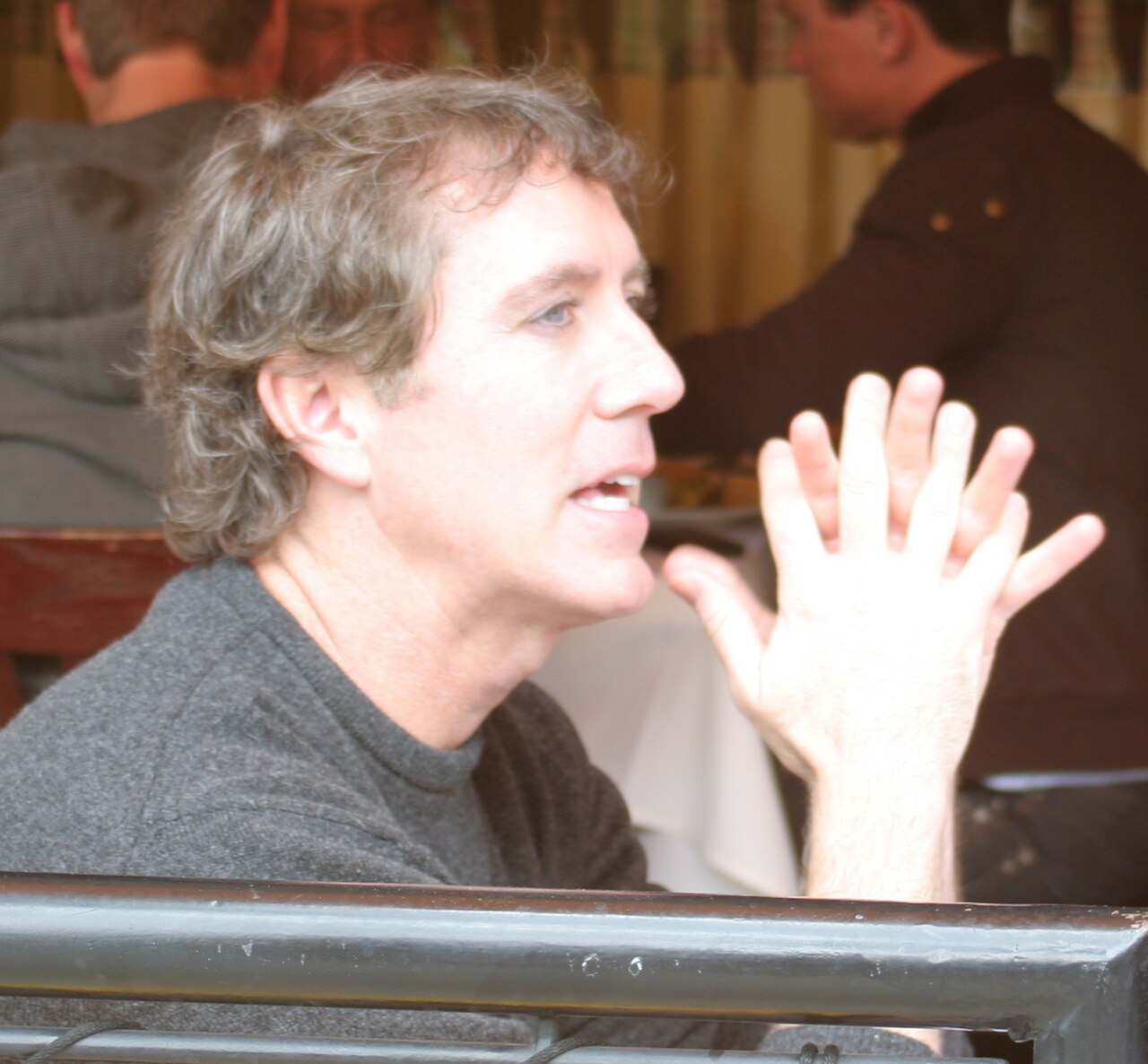 Michael McDonald having lunch in Beverly Hills