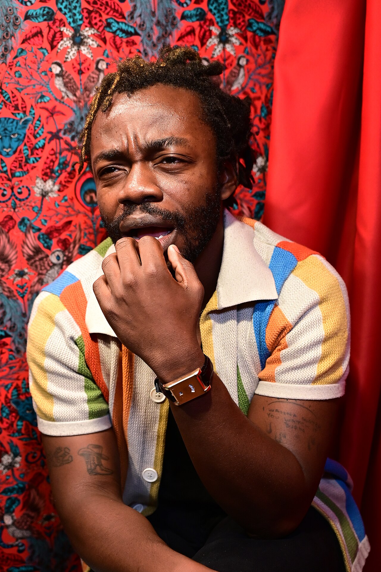 Demi Adejuyigbe photographed at Monkey Barrel Comedy during Edinburgh Festival Fringe 2026, by Philip Romano