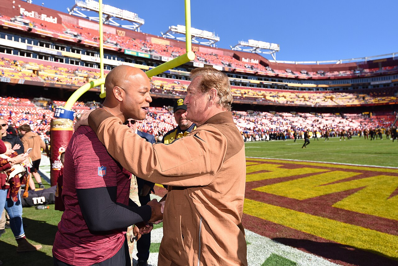 Governor Moore and Lt Governor Miller Attend the Commanders vs Giants Football Game by Pat Siebert at 1600 Fedex Way, Hyattsville, MD 20785 (2023)