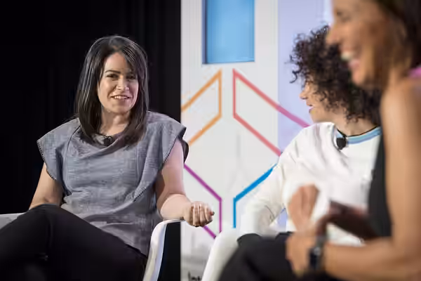 Marie Claire Editor in Chief Anne Fulenwider interviews Broad City's Abbi Jacobson and Ilana Glazer on the YP Stage on Day 1 of Internet Week New York May 18, 2 (2015)