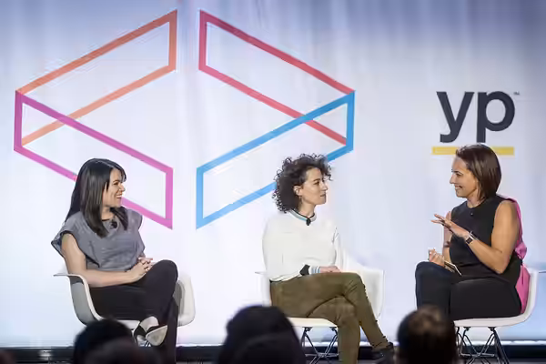 Marie Claire Editor in Chief Anne Fulenwider interviews Broad City's Abbi Jacobson and Ilana Glazer on the YP Stage on Day 1 of Internet Week New York May 18, 2 (2015)