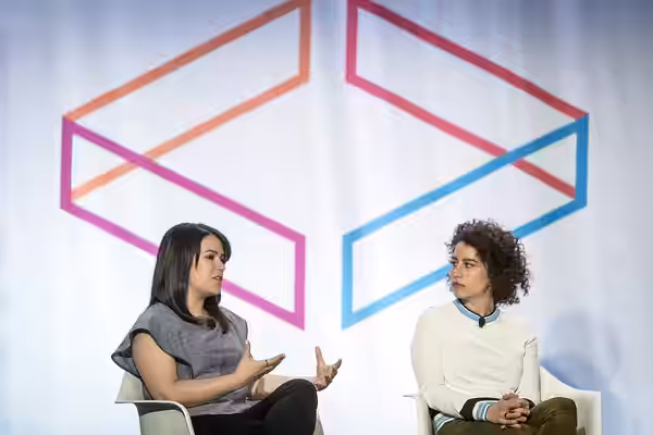 Marie Claire Editor in Chief Anne Fulenwider interviews Broad City's Abbi Jacobson and Ilana Glazer on the YP Stage on Day 1 of Internet Week New York May 18, 2 (2015)