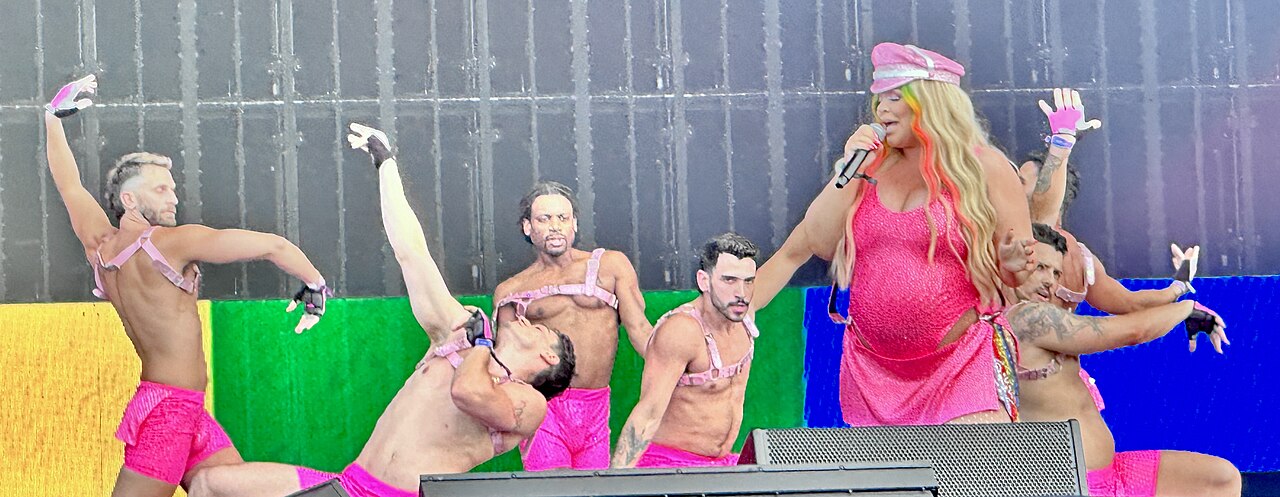 Trisha Paytas performing at the 2025 WorldPride Music Festival in Washington, D.C.