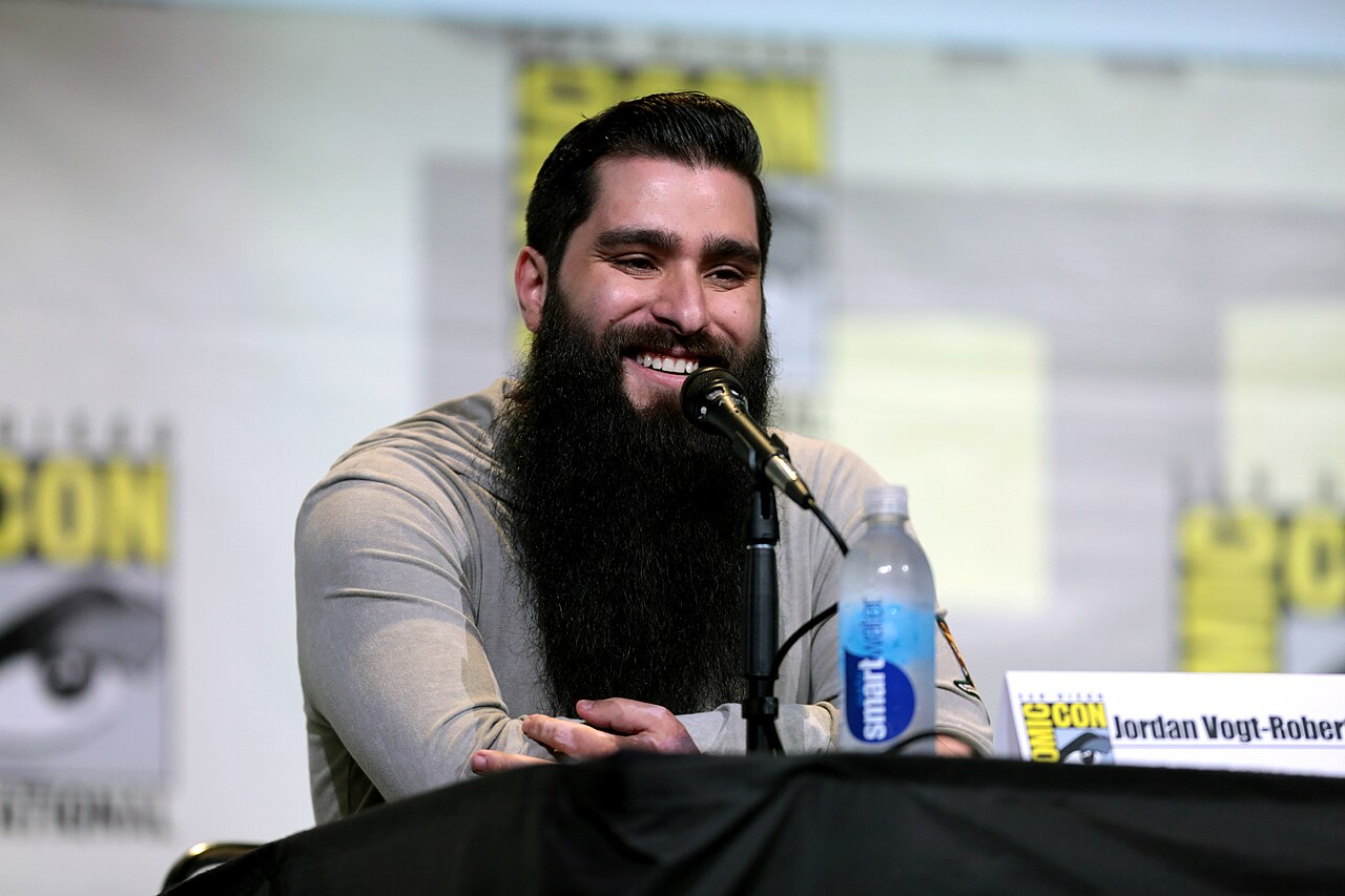 Jordan Vogt-Roberts speaking at the 2016 San Diego Comic Con International, for "Kong: Skull Island", at the San Diego Convention Center in San Diego, Californi