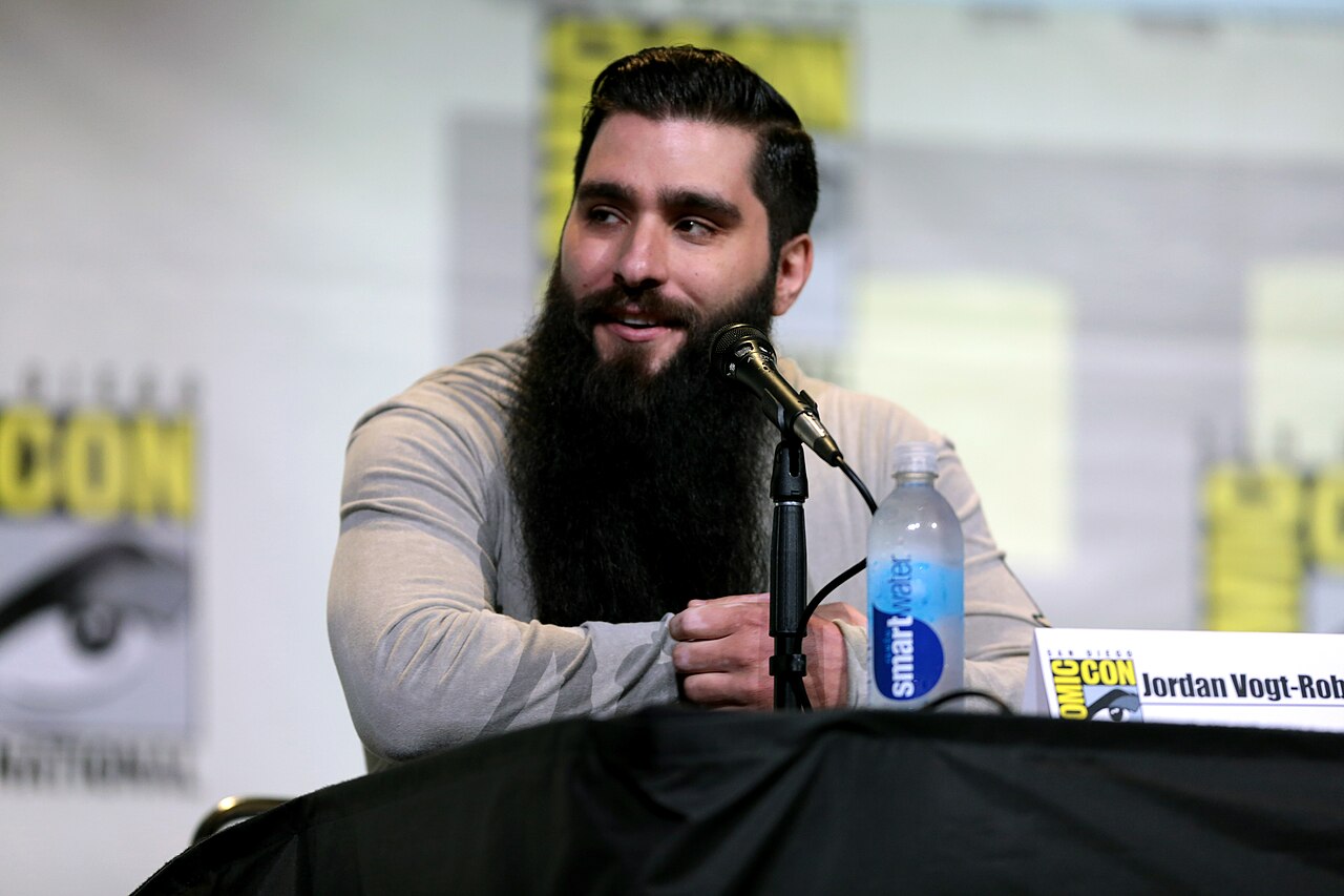 Jordan Vogt-Roberts speaking at the 2016 San Diego Comic Con International, for "Kong: Skull Island", at the San Diego Convention Center in San Diego, Californi
