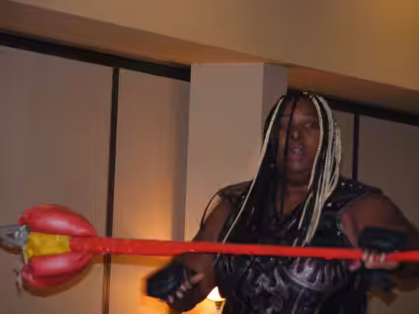 Professional wrestler Amazing Kong (real name Kia Stevens) at an NWA-LS show in June 2010 in Manchester, NH.