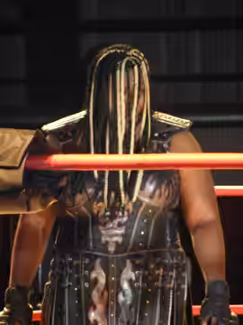 Female wrestler Kia Stevens, also known as Awesome Kong, at the TNA show at Derby, VT (2008)